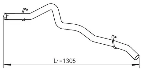 Abgasrohr hinten DINEX 29629 Bild Abgasrohr hinten DINEX 29629