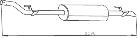 Mittelschalldämpfer DINEX 56330