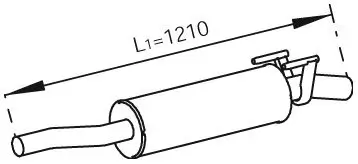 Mittelschalldämpfer DINEX 56353