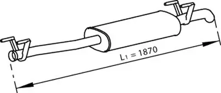 Mittelschalldämpfer DINEX 56356