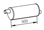 Mittelschalldämpfer DINEX 62307