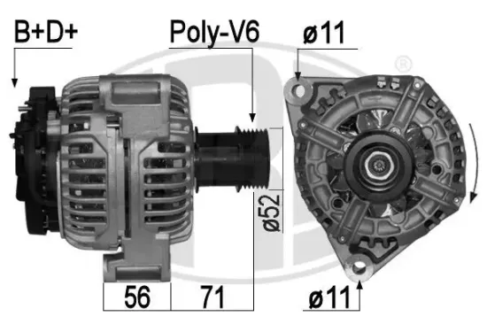 Generator 14 V ERA 209045A Bild Generator 14 V ERA 209045A