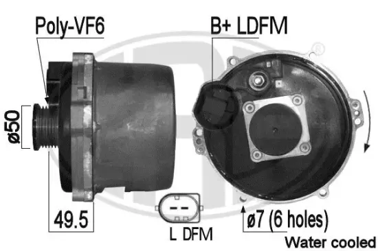 Generator 14 V ERA 209048A Bild Generator 14 V ERA 209048A