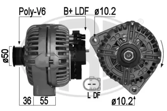 Generator 14 V ERA 209049A Bild Generator 14 V ERA 209049A