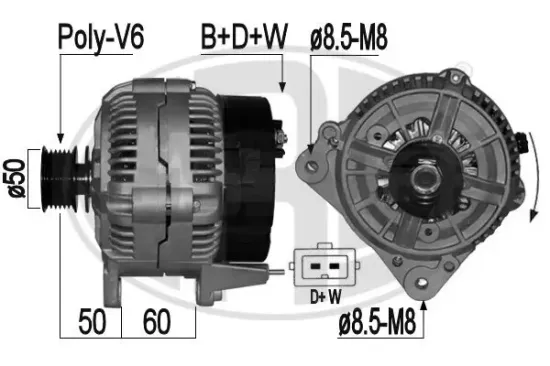 Generator 14 V ERA 209062A Bild Generator 14 V ERA 209062A