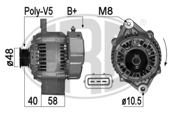 Generator 14 V ERA 209141A Bild Generator 14 V ERA 209141A