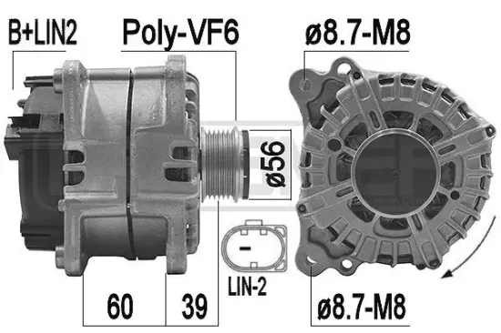 Generator 14 V ERA 209186 Bild Generator 14 V ERA 209186