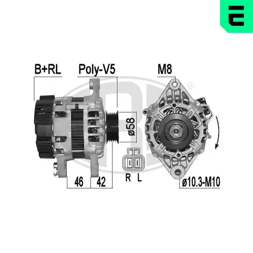 Generator 14 V ERA 209199A Bild Generator 14 V ERA 209199A