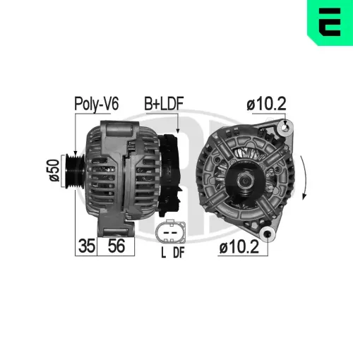 Generator 14 V ERA 209214A Bild Generator 14 V ERA 209214A