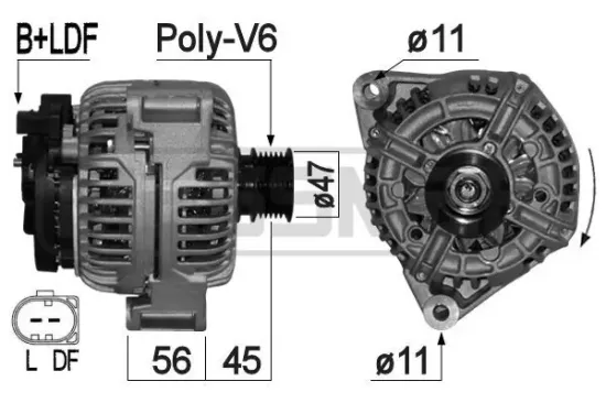 Generator 14 V ERA 209279A Bild Generator 14 V ERA 209279A