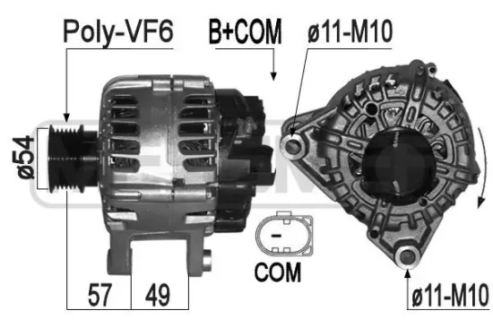 Generator 14 V ERA 209317A Bild Generator 14 V ERA 209317A