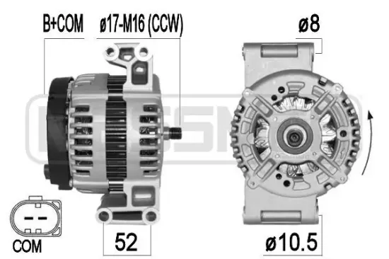 Generator 14 V ERA 209378A Bild Generator 14 V ERA 209378A