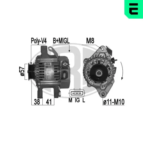Generator 14 V ERA 209394A Bild Generator 14 V ERA 209394A