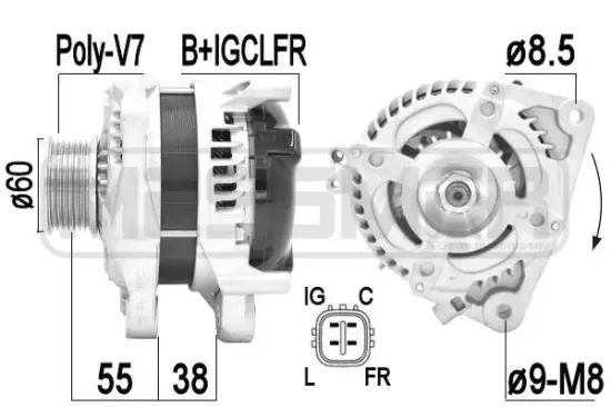 Generator 14 V ERA 209412A Bild Generator 14 V ERA 209412A