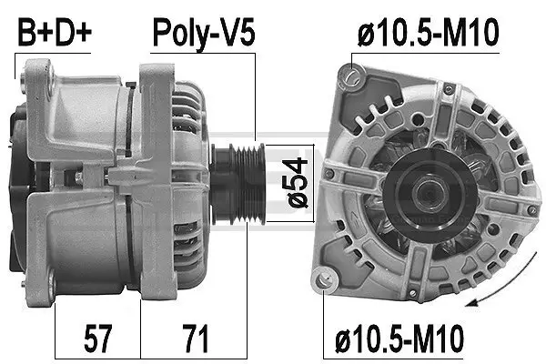 Generator 14 V ERA 209418A Bild Generator 14 V ERA 209418A