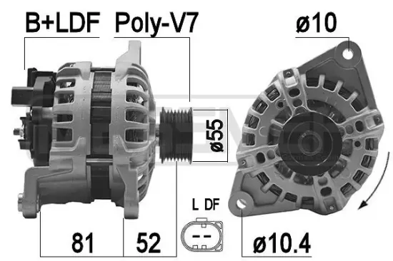 Generator 14 V ERA 209478A Bild Generator 14 V ERA 209478A