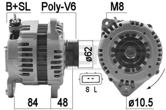 Generator 14 V ERA 209482A Bild Generator 14 V ERA 209482A