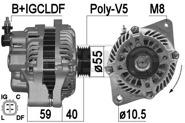 Generator 14 V ERA 209500A Bild Generator 14 V ERA 209500A