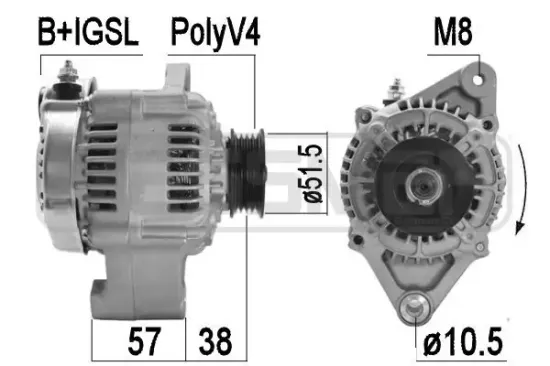 Generator 14 V ERA 209509A Bild Generator 14 V ERA 209509A