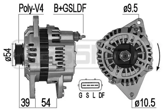 Generator 14 V ERA 209514A Bild Generator 14 V ERA 209514A