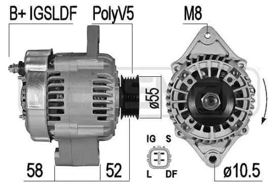 Generator 14 V ERA 209516A Bild Generator 14 V ERA 209516A