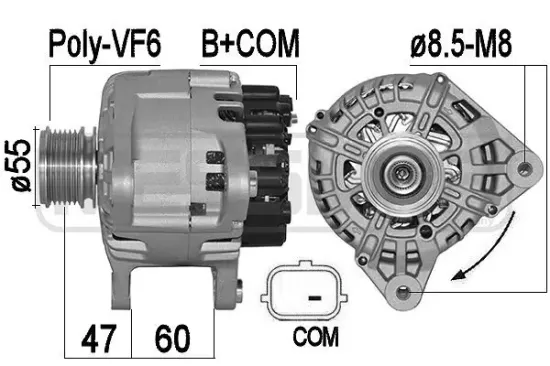 Generator 14 V ERA 209545A Bild Generator 14 V ERA 209545A