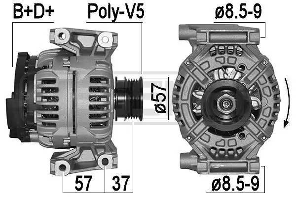 Generator 14 V ERA 209555A Bild Generator 14 V ERA 209555A