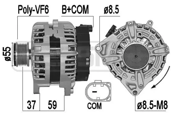 Generator 14 V ERA 209561A Bild Generator 14 V ERA 209561A