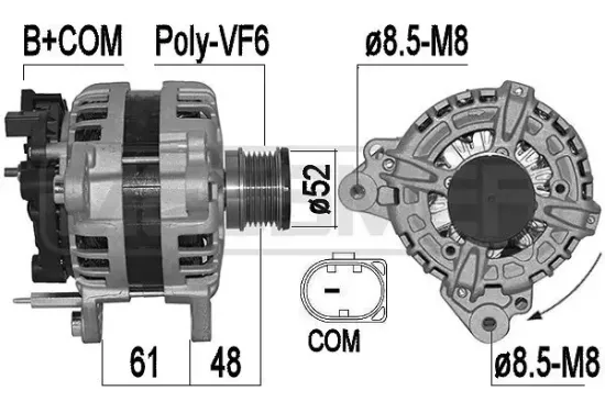 Generator 14 V ERA 209571A Bild Generator 14 V ERA 209571A