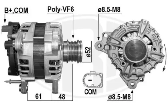 Generator 14 V ERA 209571A Bild Generator 14 V ERA 209571A