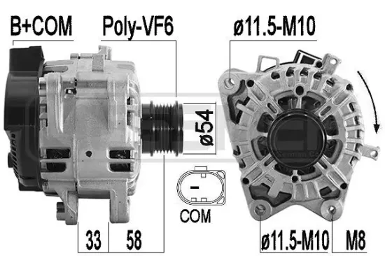 Generator 14 V ERA 209588 Bild Generator 14 V ERA 209588