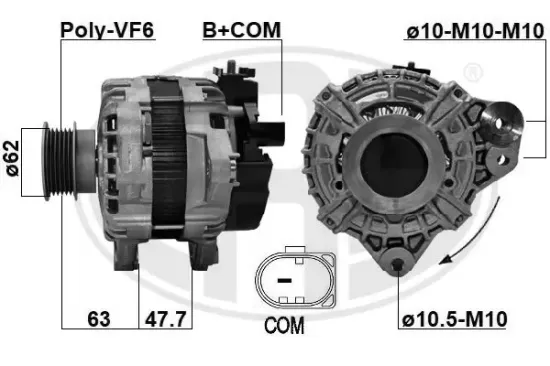 Generator 14 V ERA 209627 Bild Generator 14 V ERA 209627