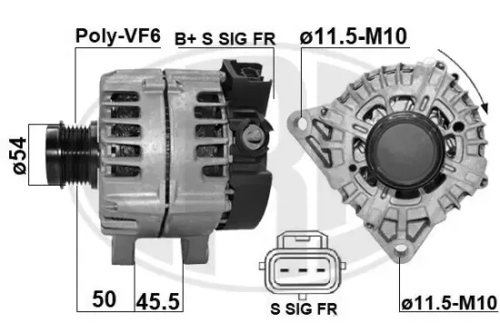 Generator 14 V ERA 209633 Bild Generator 14 V ERA 209633