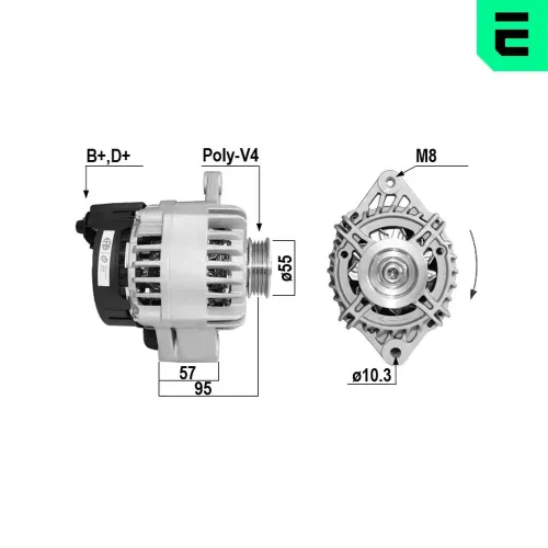 Generator 12 V ERA 209658A Bild Generator 12 V ERA 209658A