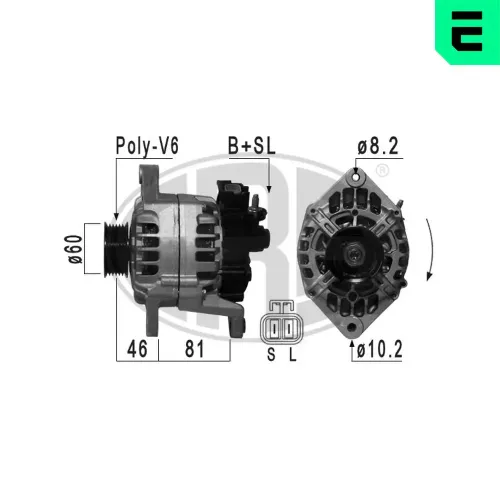 Generator 14 V ERA 210046A Bild Generator 14 V ERA 210046A