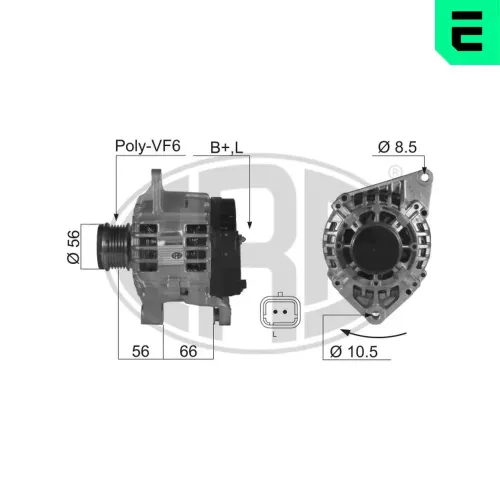 Generator 12 V ERA 210053A Bild Generator 12 V ERA 210053A