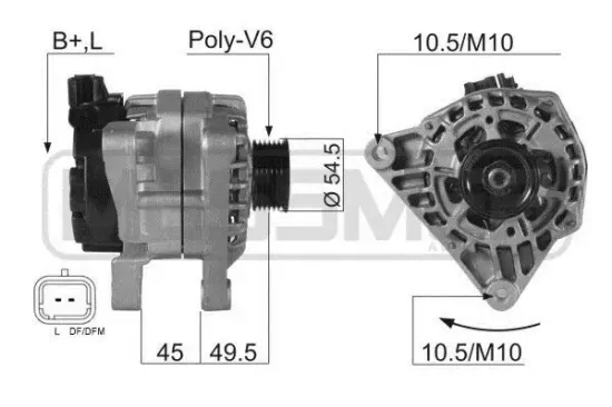 Generator 14 V ERA 210054A Bild Generator 14 V ERA 210054A