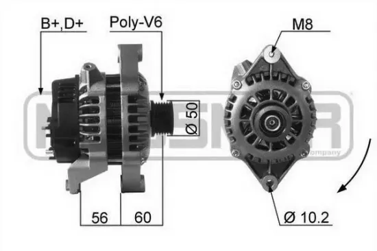 Generator 14 V ERA 210065A Bild Generator 14 V ERA 210065A