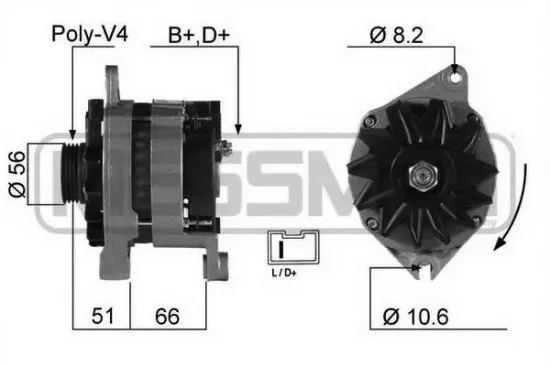 Generator 14 V ERA 210073A Bild Generator 14 V ERA 210073A