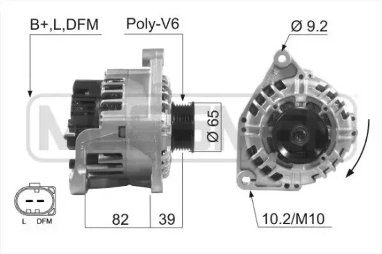 Generator 14 V ERA 210076A Bild Generator 14 V ERA 210076A