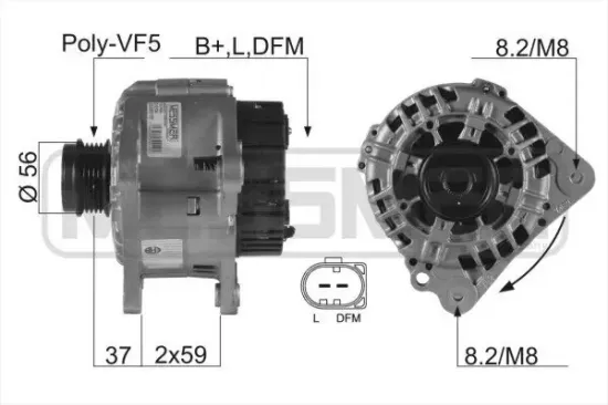 Generator 14 V ERA 210134A Bild Generator 14 V ERA 210134A