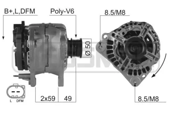 Generator 14 V ERA 210138A Bild Generator 14 V ERA 210138A