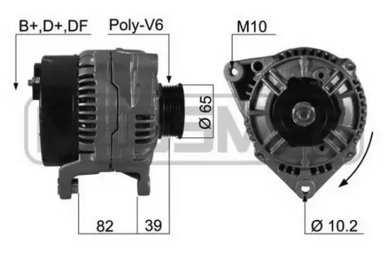 Generator 14 V ERA 210202A Bild Generator 14 V ERA 210202A
