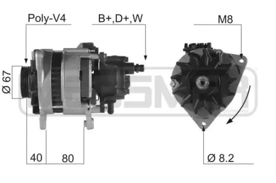 Generator 14 V ERA 210210A Bild Generator 14 V ERA 210210A