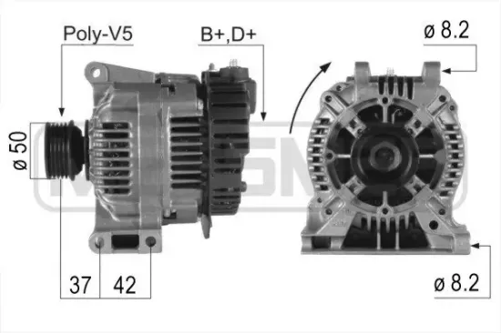 Generator 14 V ERA 210233A Bild Generator 14 V ERA 210233A