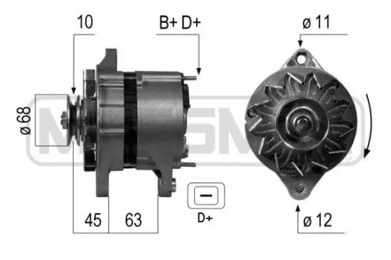 Generator 14 V ERA 210295A Bild Generator 14 V ERA 210295A