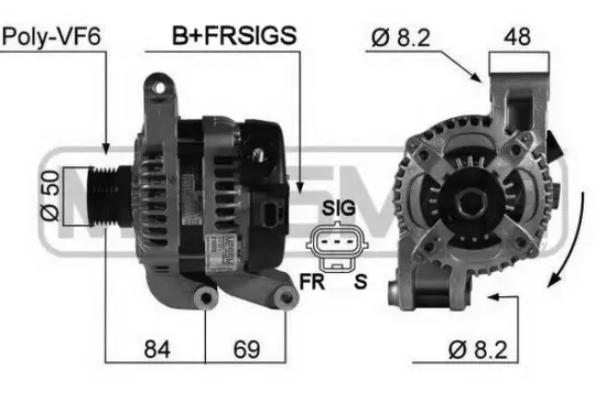 Generator 14 V ERA 210328A Bild Generator 14 V ERA 210328A