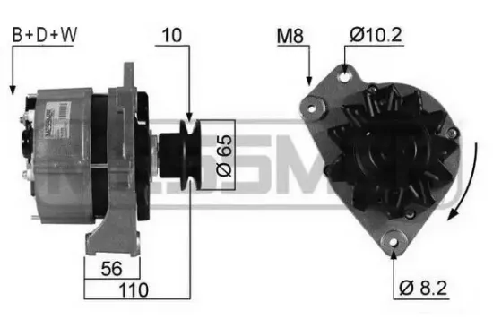 Generator 14 V ERA 210339A Bild Generator 14 V ERA 210339A
