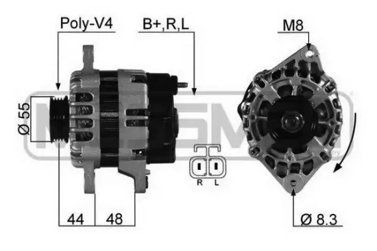 Generator 14 V ERA 210374A Bild Generator 14 V ERA 210374A