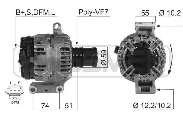 Generator 14 V ERA 210399A Bild Generator 14 V ERA 210399A